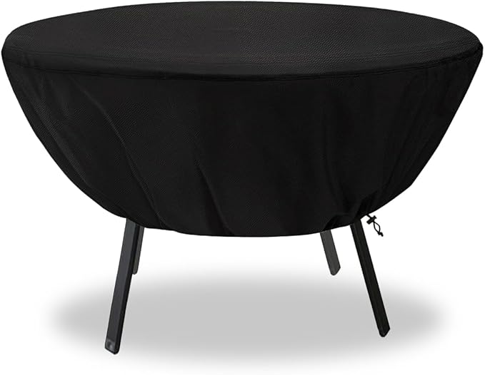 Round Patio Table Cover,Suitable for 42 Inch Diameter Patio Round Table,Waterproof Heavy Duty Round Outdoor Coffee Table Cover,Black