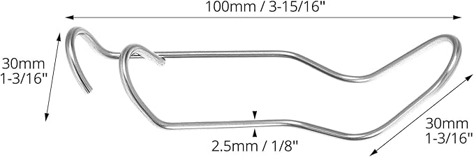 QWORK Garden Support Stakes with Clips, 20 PCS 7/16 Inch Galvanized Steel, Rust-Resistant for Climbing Plants