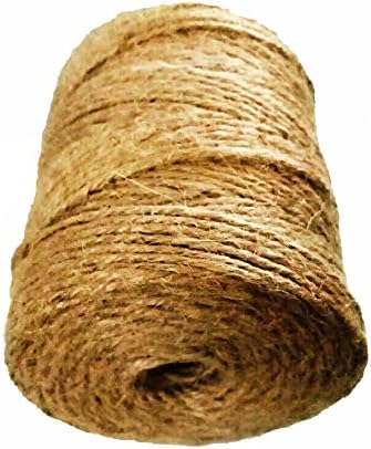 Jute Rope Twine 4 ply 300 ft | Jute Garden Twine | Craft Quality Unique Dark Garden Twine | Supports Vines, Plants and Vegetables Pottery Product (4 Ply 300 Ft)