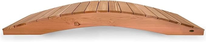 All Things Cedar FB96 Garden Bridge | 8-Ft Durable Outdoor Wooden Bridge for Garden, Backyards & Streams | Easy Assembly & Sustainably Sourced Cedar Wood | 94x35x12