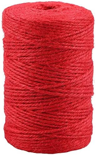 jijAcraft Jute Twine String 328 Feet, 2mm Colored Natural Twine for Gift Wrapping, DIY Christmas Halloween Handmade Arts, Climbing Plant, Garden Craft, Gift Decoration