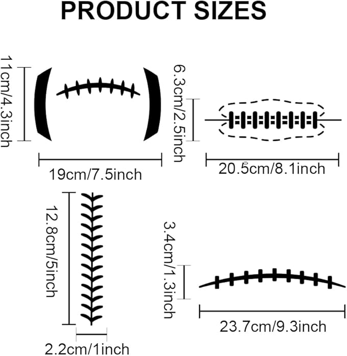 MAYJOYDIY Football Sewing Thread Stencils, 11.8x11.8 inch, 2 Pack with Paint Brush, Sports Ball Drawing Templates