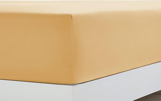 Clara Clark 1800 Premier Series 4pc Bed Sheet Set - King, Camel Gold