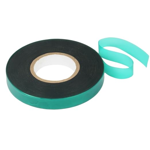 Garden Stretch Tie Tape, 1/2" Garden Tie Tape Roll, 1 Roll 150 Feet Plant Ribbon Green Vinyl Stake for Indoor Outdoor Patio Plants Branches Flowers