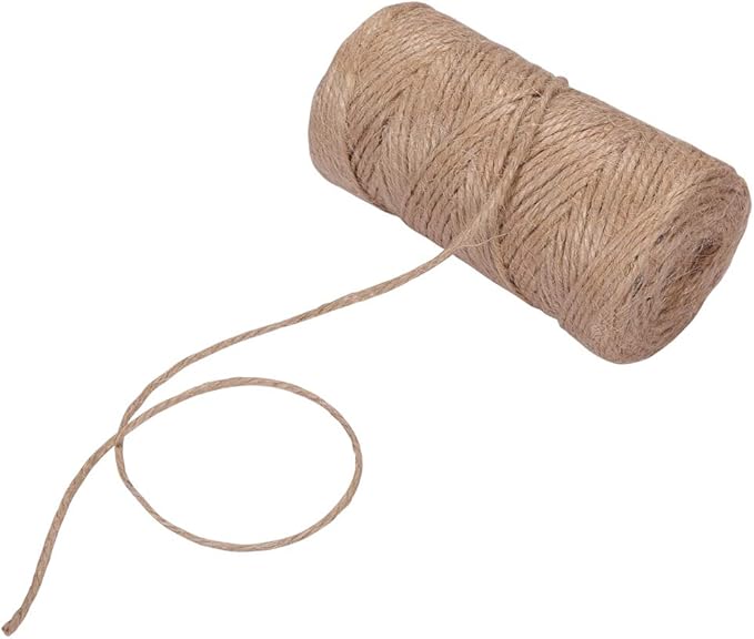 Quotidian Brown Natural 3 ply Jute Jute Twine Rolls 1/8" (0.3cm) 640 Feet - Wrapping Picture Hanging Gardening