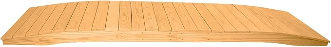 12 FT Oak Amish Made Pinewood Heavy Duty Garden Bridge for Walkway, Backyard Pond & Landscaping, Outdoor Wooden Footbridge for Koi Pond, Japanese Style Decorative Bridge, Made in USA