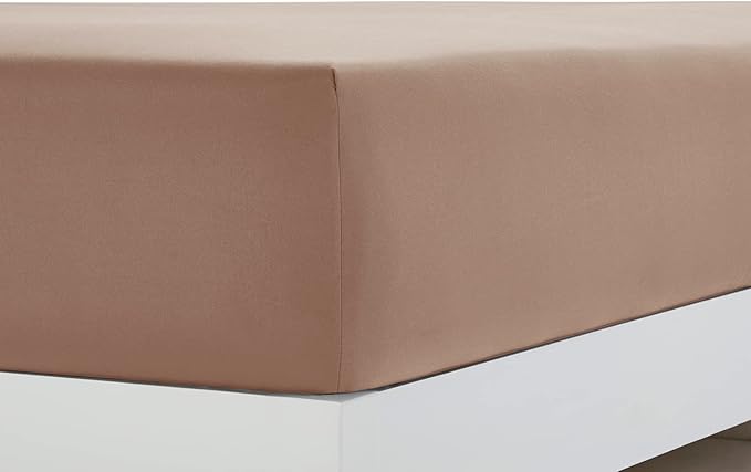 Clara Clark Bed Sheets, Premier 1800 Series 4 Piece Bed Sheet Set, Deep Pocket, Wrinkle, Fade, Stain Resistant, Luxury Soft Bedding Sheets & Pillowcases, Split King, Taupe Sand