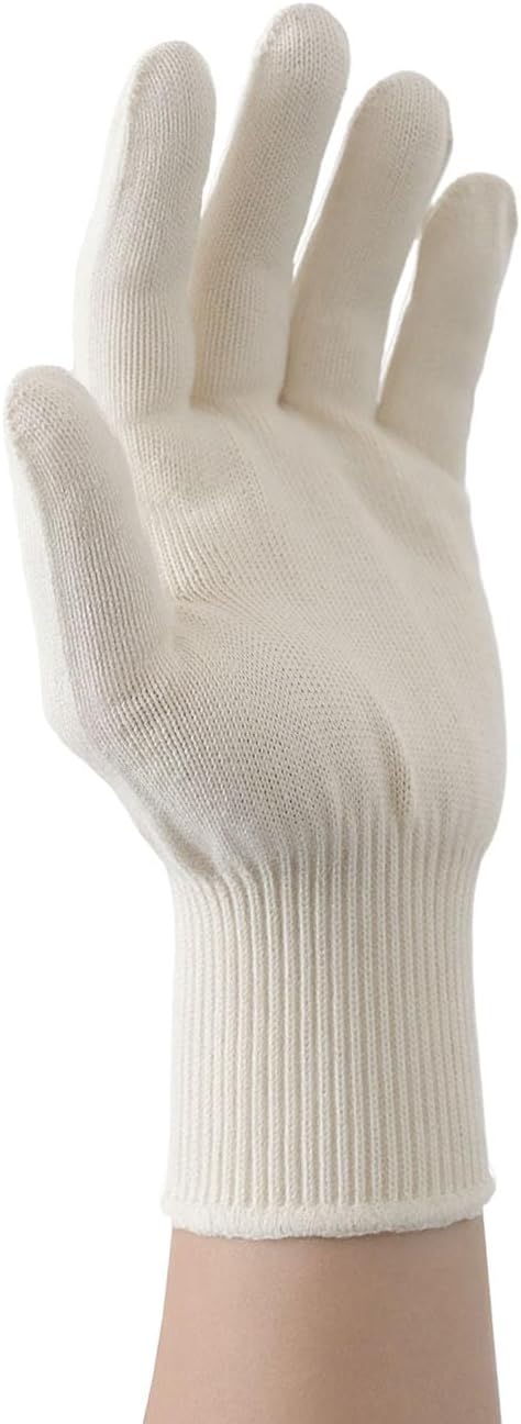 Heat-Resistant Cotton String Knit Work Gloves (2 Pairs, Large) – Reusable BBQ & Safety Glove Liners Hand Saver