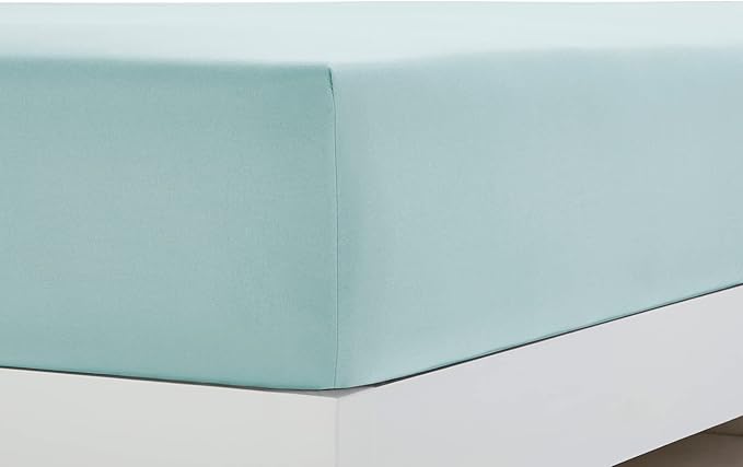 Clara Clark Bed Sheets, Premier 1800 Series 4 Piece Bed Sheet Set, Deep Pocket, Wrinkle, Fade, Stain Resistant, Luxury Soft Bedding Sheets & Pillowcases, Twin-XL, Light Blue Aqua