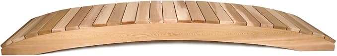 All Things Cedar FB144 Garden Bridge |12-Ft Cedar Wood Bridge for Gardens, Backyards & Streams | Easy to Assemble & Made from Untreated Western Red Cedar |142x35x15