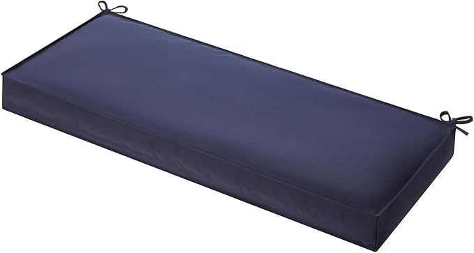 Outdoor Wicker Patio Bench seat Cushions, Durable Anti-Slip Waterproof Garden Thick Bench Cushions for Outdoor Indoor Furniture Blue.