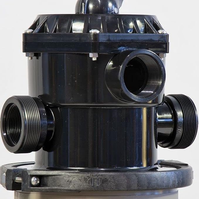 Doheny's Pool Pro 24" Sand Filter w/Valve | 4-Position Dial Valve, 360° Rotation & Flange Clamp | Ideal for Above Ground Pools Up to 23,520 Gallons | Easy-Access Drain Plug for Winter Maintenance