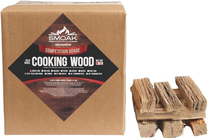 Smoak Firewood Cooking Wood Mini Splits - USDA Certified Kiln Dried (Red Oak, 5-6in Tiny Pizza Oven Wood) for Portable Pizza ovens (729 Cubic Inches)