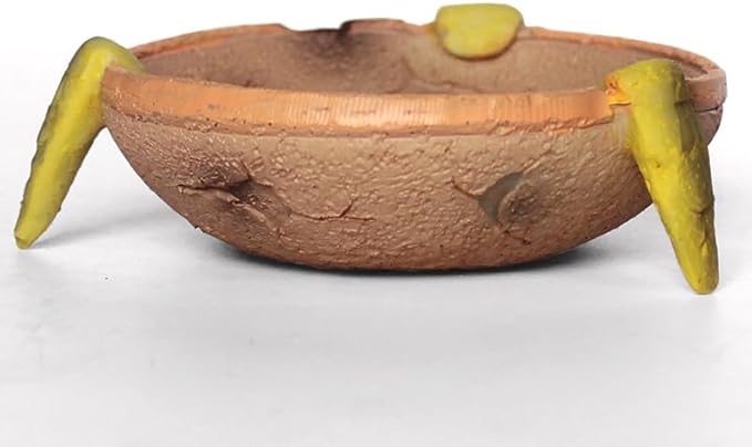 Reptile Feeding Dish round Bowl,Reptile rock food/Water Dish for Reptiles,Amphibians,Bearded Dragon,Lizard,Frog,Gecko,Tortoise,Hermit Crab and Other Little Critters,Made from Premium Resin(Small Size)