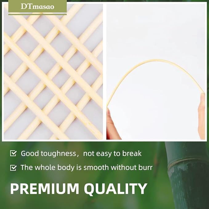 100PCS 6 inch Bamboo Skewers for wooden sticks， BBQ，Appetiser，Fruit，Cocktail，Kabob，Chocolate Fountain，Grilling，Kitchen，crafting and Party. Φ=4mm, More Size Choices 6"/8"/10"/12"/36"