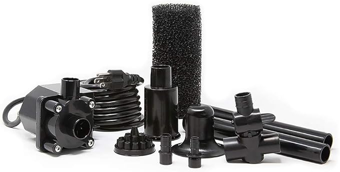 Beckett FR680 Pond Pump Set Submersible Water Pump, Pond Pumps for Outdoor Ponds, Maximum Flow of 680 Gallons Per Hour, Black