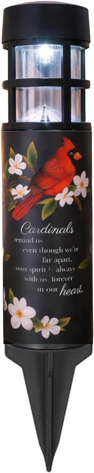 The Bridge Collection "Forever in Our Hearts Cardinal Solar Memorial Light-Weather-Resistant Outdoor Sympathy Stake for Honoring Loved Ones