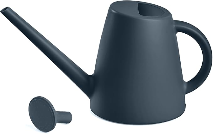 Plant Watering Can - Plastic Indoor and Outdoor - 1/2 Gallon - Black