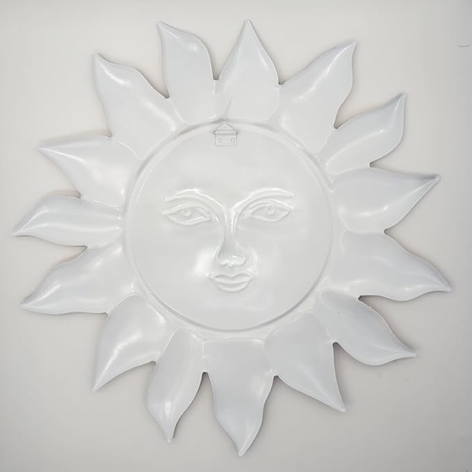 Daogtc Metal Sun Flower Wall Decor,13inches Sun Wall Art Hanging Decoration for Indoor and Outdoor, Garden Farmhouse Yard Patio Fence Living Room Bedroom Decor