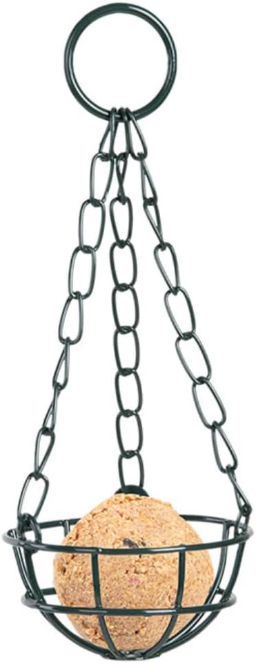 Esschert Design Open Top Suet Ball Holder, Metal, Green