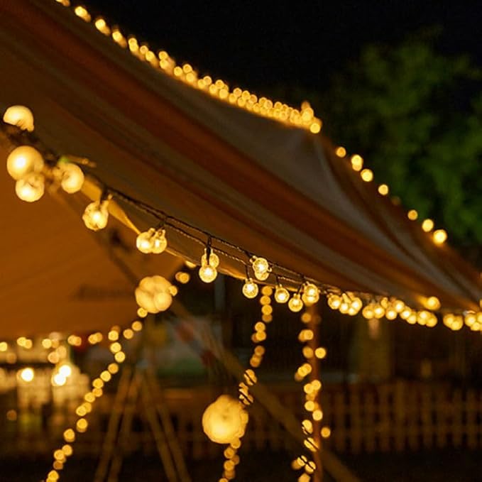 Solar Globle String Light Outdoor Waterproof Garden Decor Fairy Lights Auto On/Off, Decorative Lighting for Garden, Patio, Yard, Party Pathway, Lawn Weatherproof & Easy Install 2 Pack 120 LED 72FT