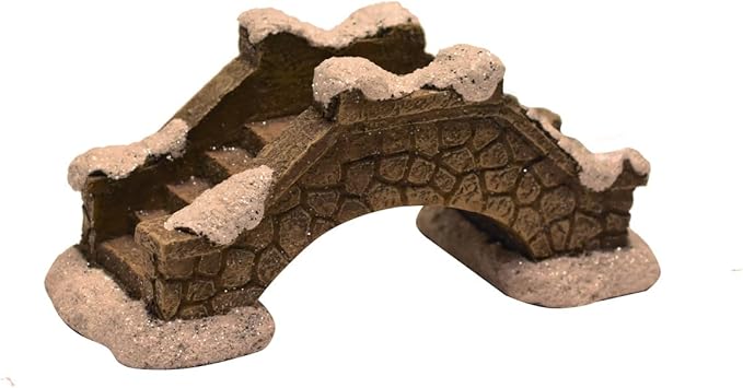 Treasure Gurus Miniature Snow Covered Arch Bridge Outdoor Mini Fairy Garden Dollhouse Landscape Decor