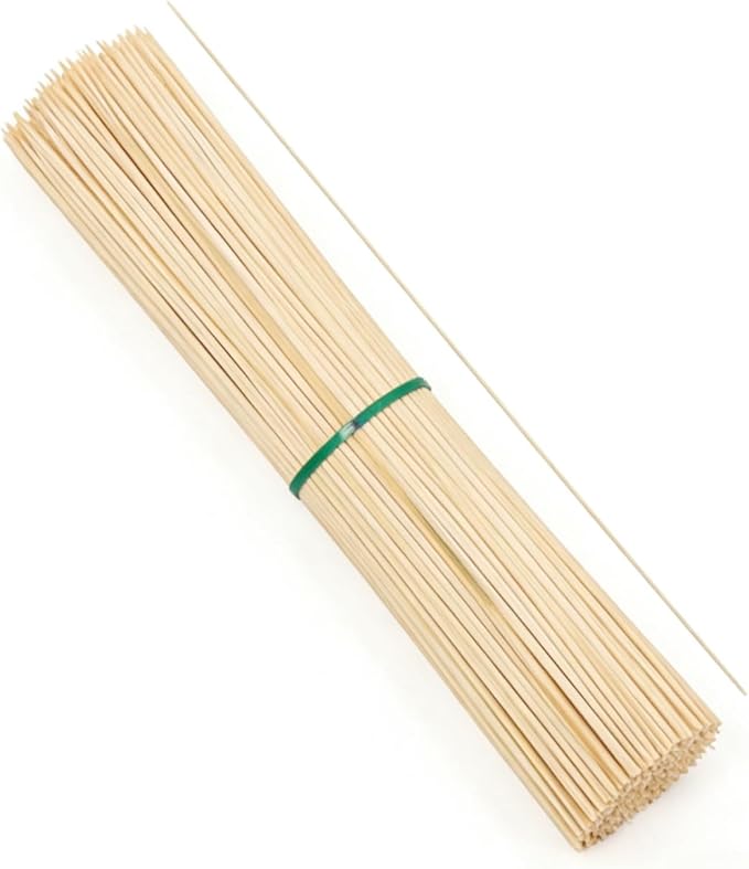 Natural Bamboo Smores Sticks 100 Pack, 17.5" Long Thickened Disposable Skewers for Marshmallow, Campfire, Fire Pit, BBQ & Parties, Food Grade Roasting Sticks for Outdoor Events