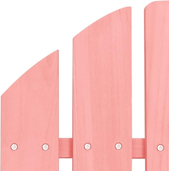 Patio Adirondack Chair Solid Fir Wood Pink, Patio Dining Chairs, Bar Stools, Outdoor Seating for Outdoor Relaxation and Entertaining in Your Backyard or Poolside