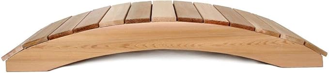 All Things Cedar Wooden Bridge, Outdoor Garden Walkway for Backyard Ponds, 4', Natural - Landscaping Pathway Wood Decor and Accessories for Yard and Patio