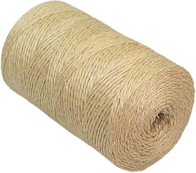 Premium Brazilian Sisal Twine, Natural Fiber 100% Sisal, Heavy-Duty, Ultra Durable, Ideal for DIY Projects, Home Decor, Gardening, Crafting, Gifting, Wrapping (1050 ft / 320 m Coil)