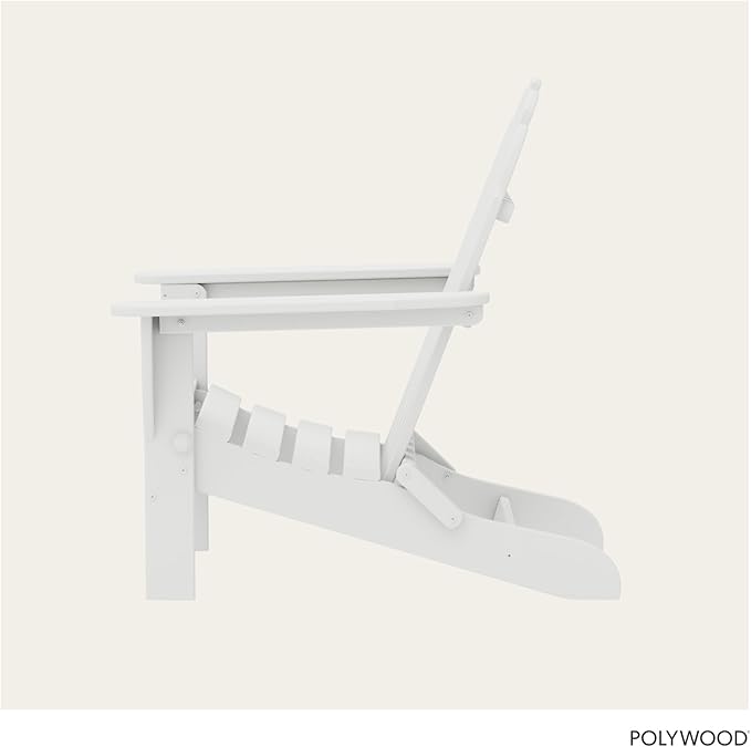 POLYWOOD AD5030WH Classic Folding Adirondack Chair, White 35.7 x 29 x 35.7 inches