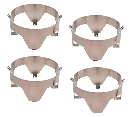 Mytee Products 4 Pack Horizontal 4 Gallon Aluminum Trash Can Brackets Mount for Truck & Trailers - Carriers Mounting Holder for Galvanized Trash Can 8-1/2"