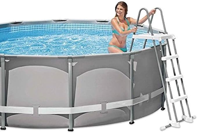 Intex 28077E Heavy Duty Deluxe Pool Ladder with Removable Steps for 52 Inch Depth Above Ground Pools