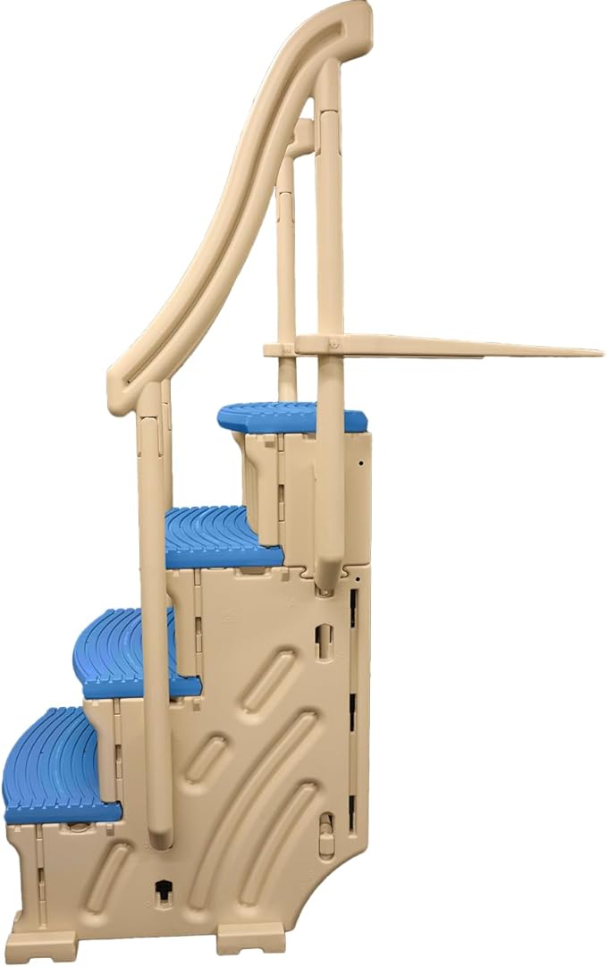 Confer Plastics Drop in Above Ground Pool Step with Blue Treads