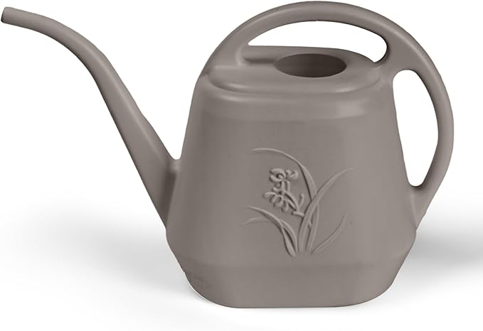 ZXJ Plant Watering Can - for Indoor and Outdoor Home Garden Plants - with Long Spout - Coffee Color - 1/2 Gallon