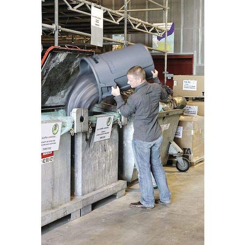 Rubbermaid Commercial Products BRUTE Heavy-Duty Round Trash/Garbage Can with Venting Channels, 55-Gallon, Blue, Waste Container for Landscapers/Construction/Restaurants/Offices/Warehouses