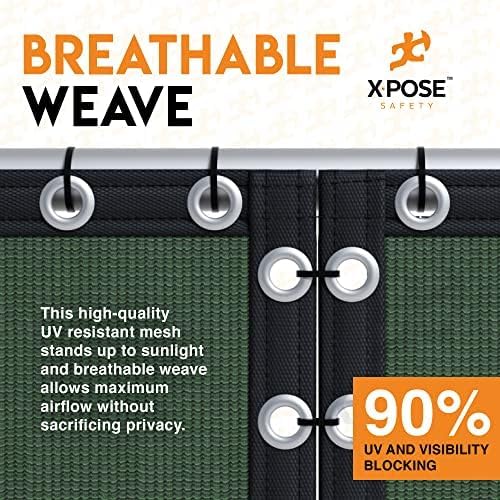 Xpose Safety Privacy Fence Screen 6’ x 50’ (2 Pack) – Heavy Duty Green Mesh with 90% Visibility Block, UV Protection – for Garden, Yard, Nursery, Kennel, Dog Run, Greenhouse