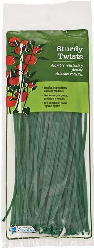 Rocky Mountain Goods Twist Ties for Plants - 100 Pack 8” Garden Twist Ties for Climbing Plants, Outdoor, Indoor, Flowers, Vines - Reusable Green Plant Wire