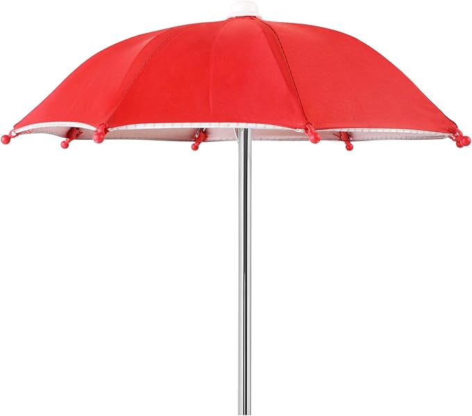 Squirrel Picnic Table Feeder Replacement Mini Umbrella for Outside (Bright-Red)