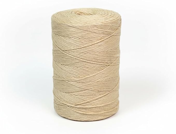 Premium Brazilian Sisal Twine, Natural Fiber 100% Sisal, Heavy-Duty, Ultra Durable, Ideal for DIY Projects, Home Decor, Gardening, Crafting, Gifting, Wrapping (1640 ft / 500 m Coil)