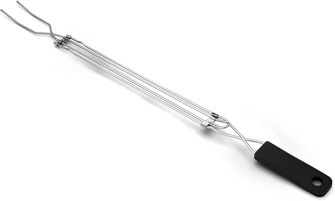 Coghlan's Telescoping Roasting Fork – Stainless Steel Skewers for Marshmallows & Hot Dogs – Extends 12.5" to 34" with Handle & Thumb Roller for Easy Rotation