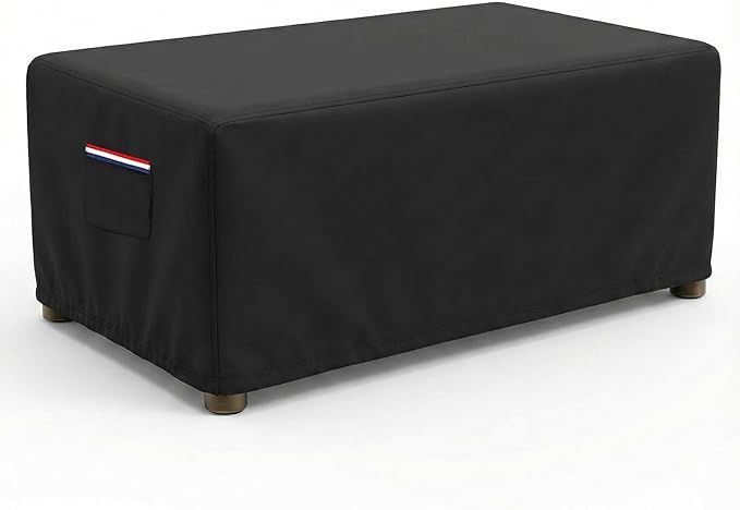 Waterproof Rectangular Patio Coffee Table Cover, 600D Heavy Duty Outdoor Furniture Cover, UV & Wind Resistant, 48×28×16 in All-Weather Protection for Patio & Garden Tables