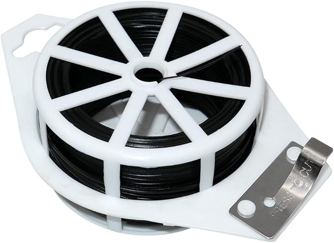 KINGLAKE 328 Feet Sturdy Plastic Garden Plant Twist Tie Multi-Use for Secure Vines,Plants Black