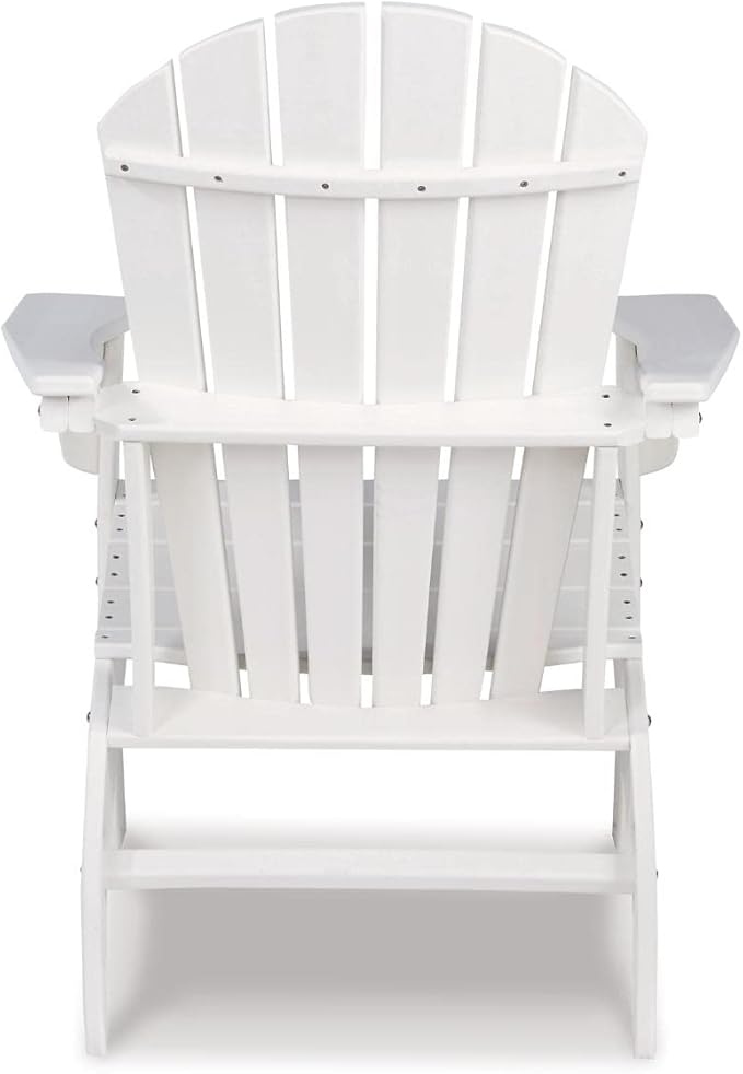 Signature Design by Ashley Sundown Treasure Outdoor Patio HDPE Weather Resistant Adirondack Chair, White