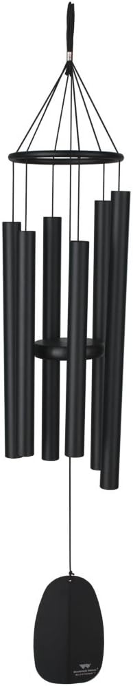 Woodstock Chimes Signature Collection, Bells of Paradise, Black 32"", Decor Designs Wind Chimes for Outdoor, Patio, Home or Garden Décor (BPMK)