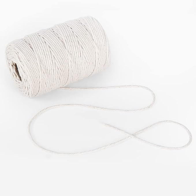 Tenn Well Butchers Twine, 328 Feet 2mm 16Ply Food Safe Cotton Kitchen Cooking String for Roasting, Tying Meat, Trussing Turkeys, Baking, Making Sausage and More