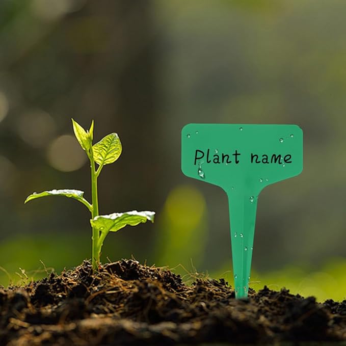 Plant Labels,200pcs Plant Name Tags,Green Plant Markers,Gardening Supplies,Garden Labels Outdoor Waterproof,Garden Markers,Plastic Plant Labels for Seedlings,Greenhouse Accessories,Plant Nursery