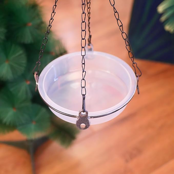4 Pcs Plastic Bird Feeding Dishes Parrot Food Water Bowls Bird Cage Feeders Bird Bath Tray Wildlife Bird Feeding Station for Small Animals