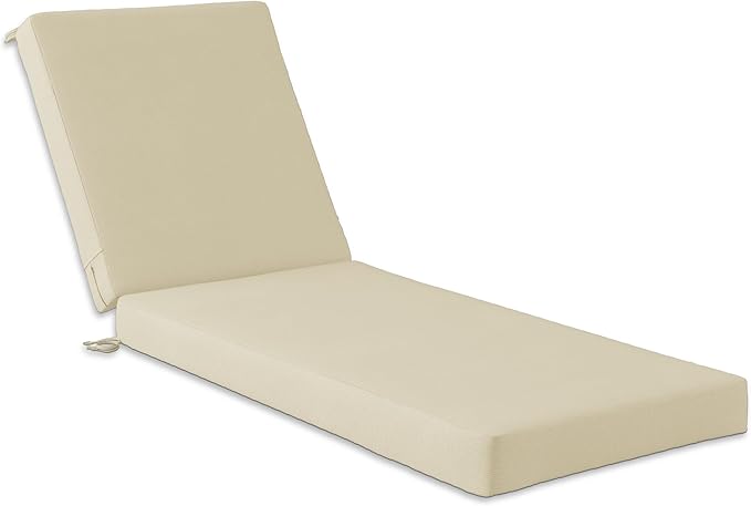 Codi Chaise Lounge Cushions Outdoor, Pool Lounges Chair Cushion Set, Waterproof for Patio Furniture, 80 x 26 x 3.5 Inch 1PK Beige