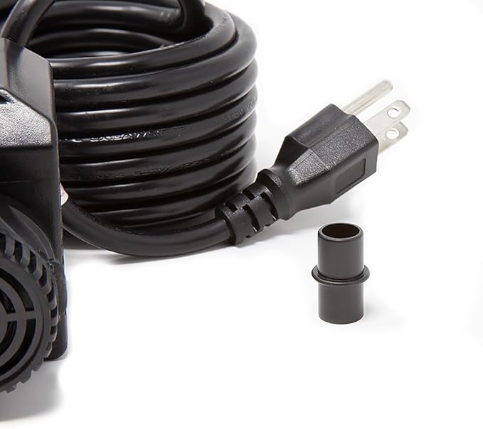 Beckett 290 GPH Submersible Water Pump Adjustable Water Flow Fountain Pump, Max Lift 6.5 Ft, 20 Watts Pond Pump, Black
